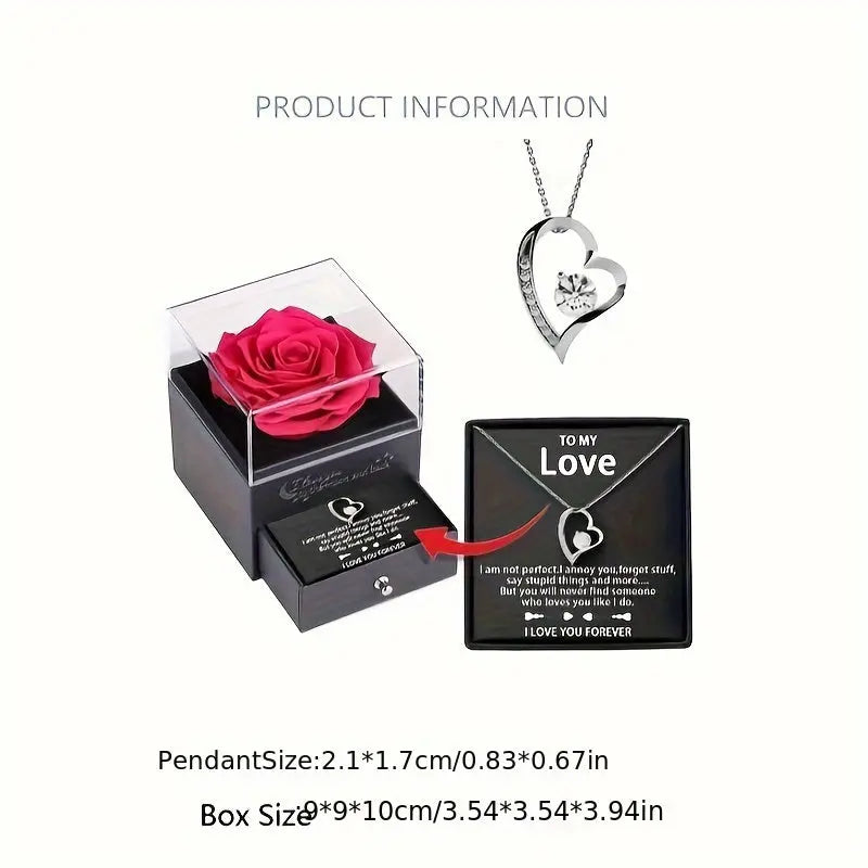 Cubic Zirconia Heart Necklace With Heart For Gifts 925 Sterling Silver Necklace Angel Wishes