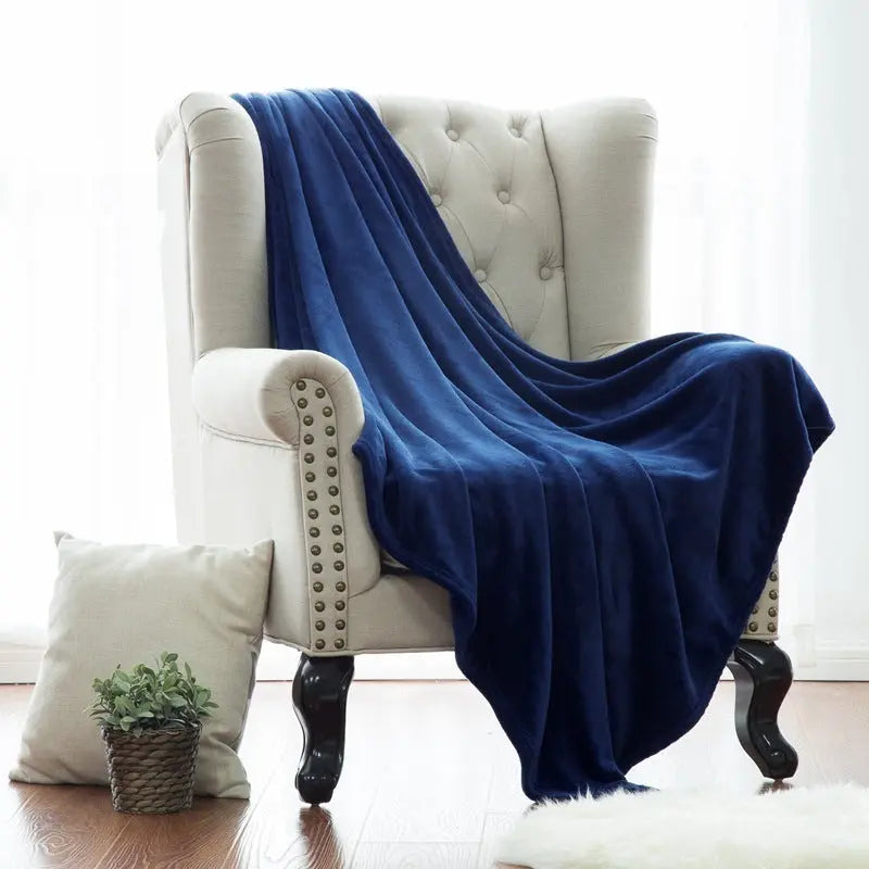 Flannel Blanket Promotional Gift Plain Color Angel Wishes