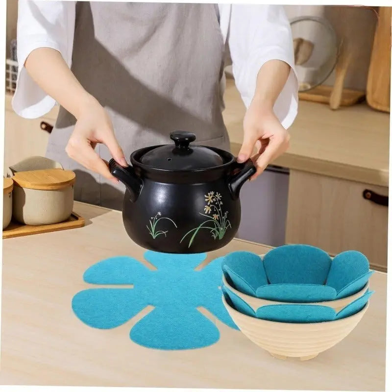 Dining-table Decoration Thermal Insulation Felt Coasters Angel Wishes