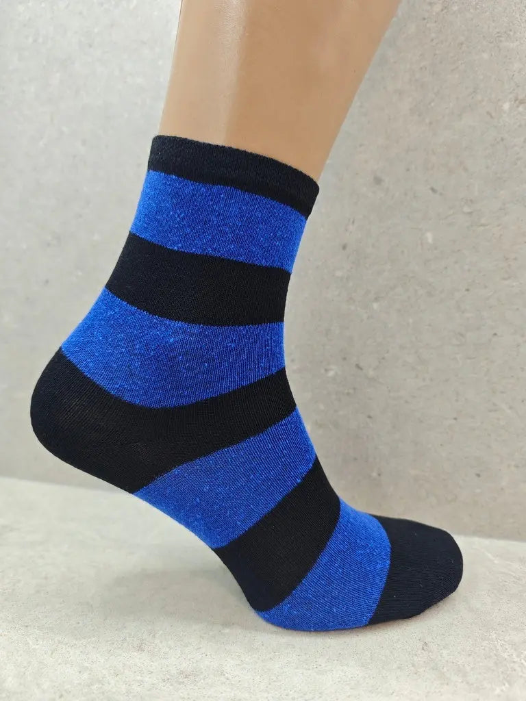 Womens Colourful Striped Socks Pack Of 6 12 24 Pairs Angel Wishes