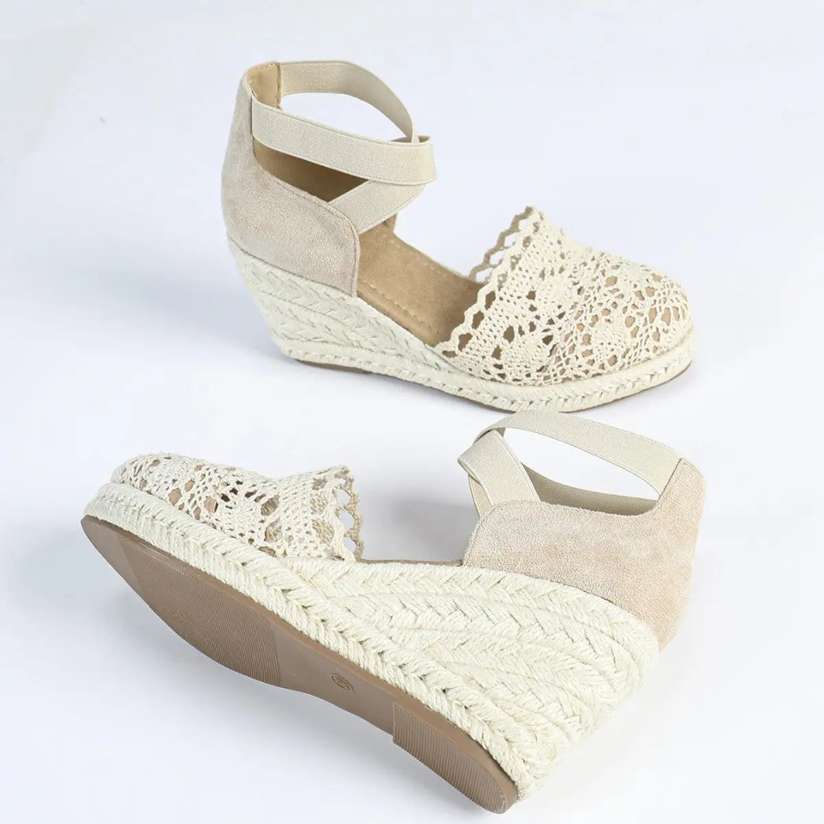 Women's Fashion Canvas Shoes Wedge Sandals Angel Wishes