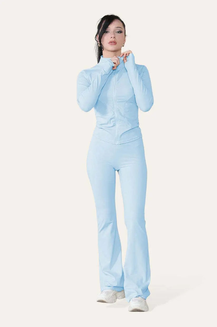 Fitted Activewear Lightweight Top Zip Up Workout - Angel Wishes