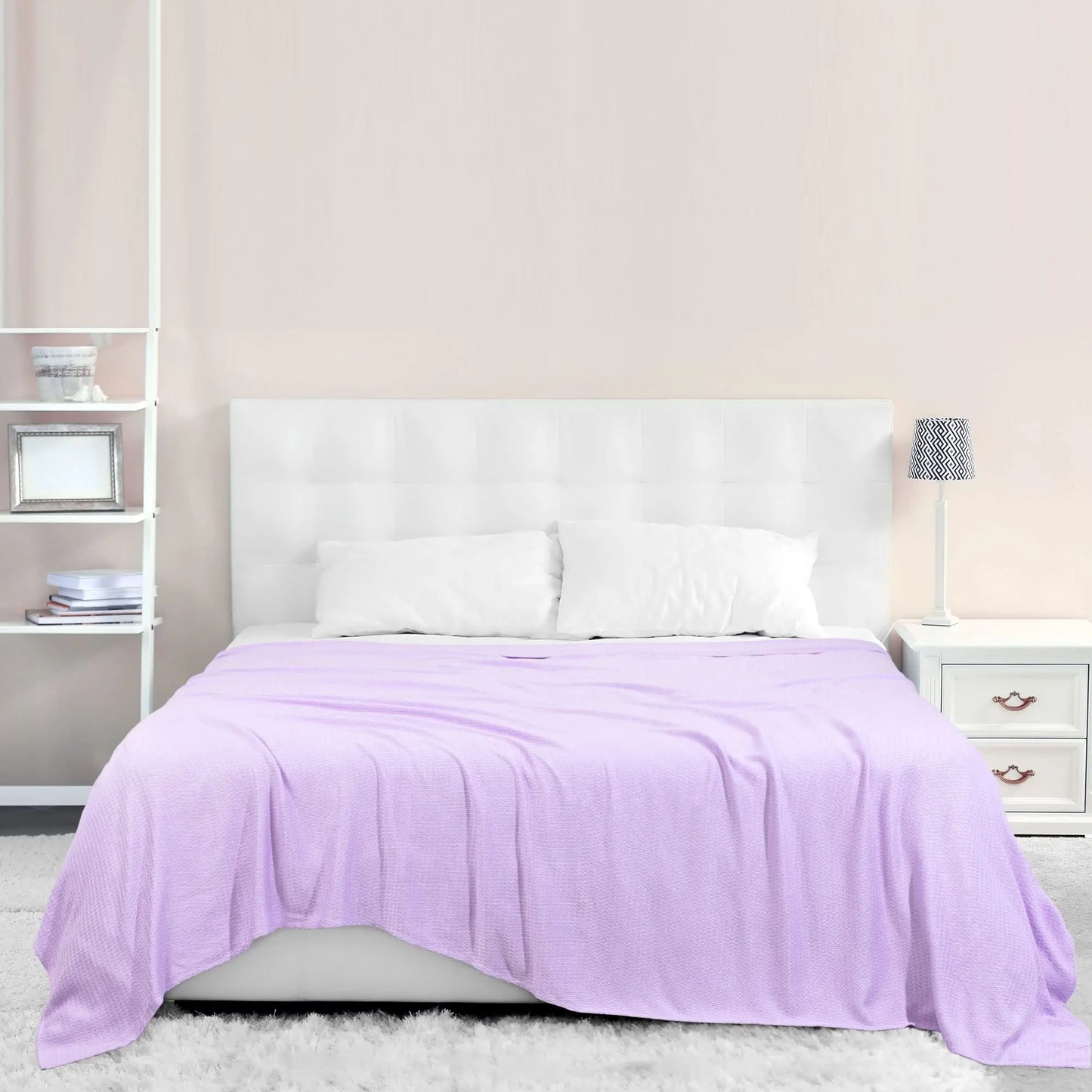 PiccoCasa Cooling Bamboo Blanket All Seasons Breathable for Hot Sleepers, Soft and Lightweight for Bed, Sofa Thin Blanket Summer Keep Cool Light Gray Single 150x200cm Angel Wishes