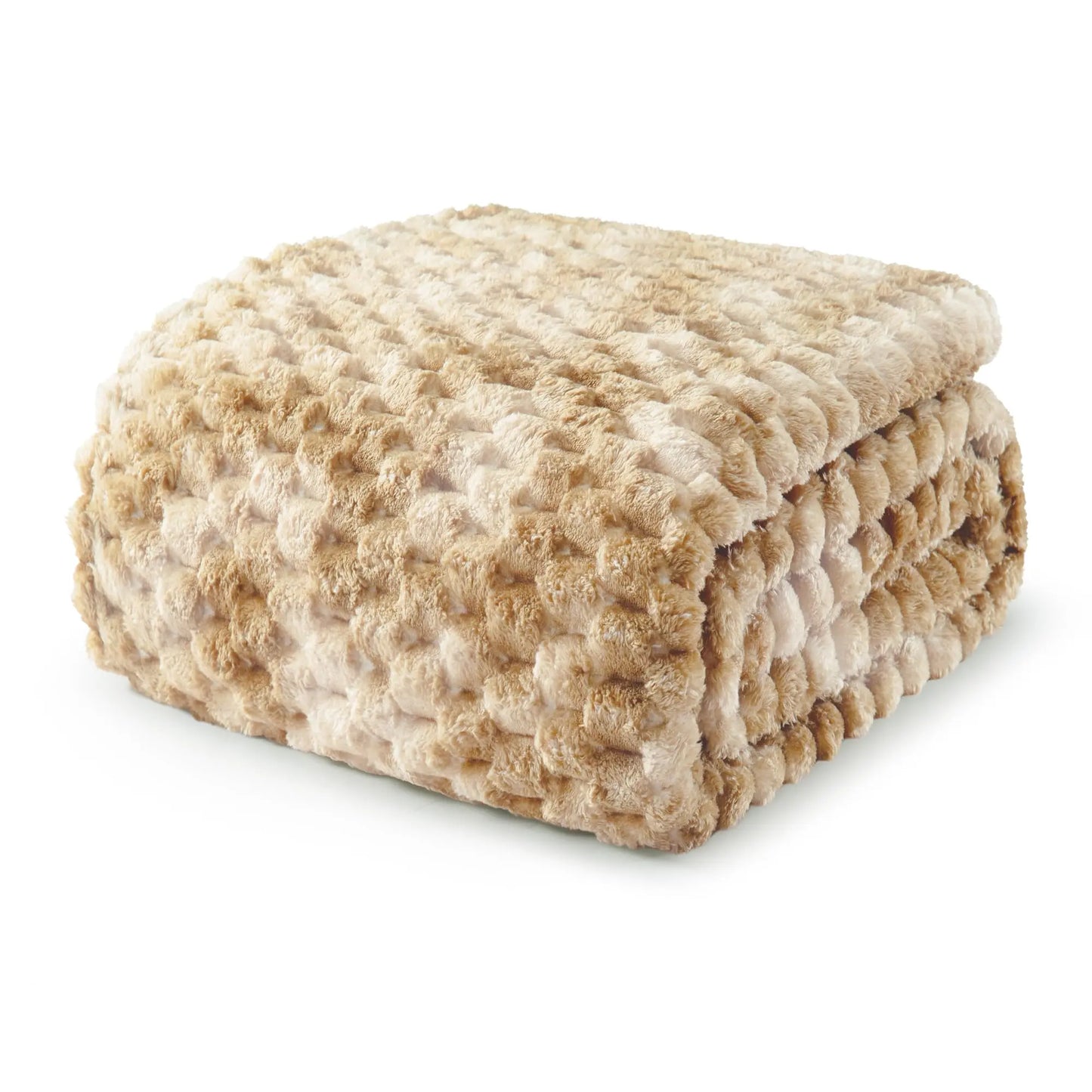Exclusivo Mezcla Extra Large Soft Fleece Throw Blanket, 127x178 CM Stylish Jacquard Throw Blanket for Couch, Fuzzy Cozy Lightweight for All Season, Ivory Angel Wishes
