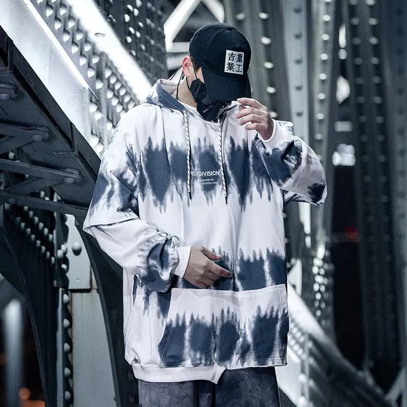 Tie-dye asymmetric hoodies Angel Wishes