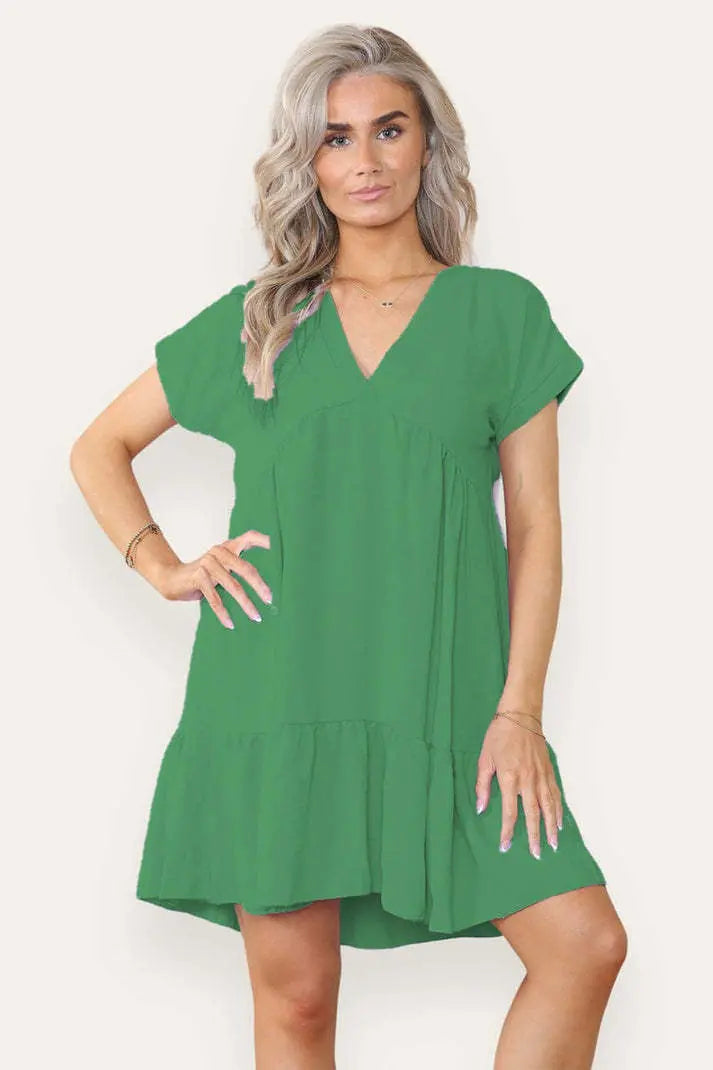 Fancy Style Tiered Smock Dress Angel Wishes