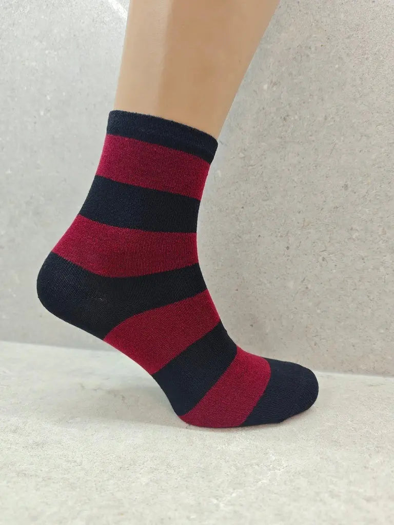 Womens Colourful Striped Socks Pack Of 6 12 24 Pairs Angel Wishes