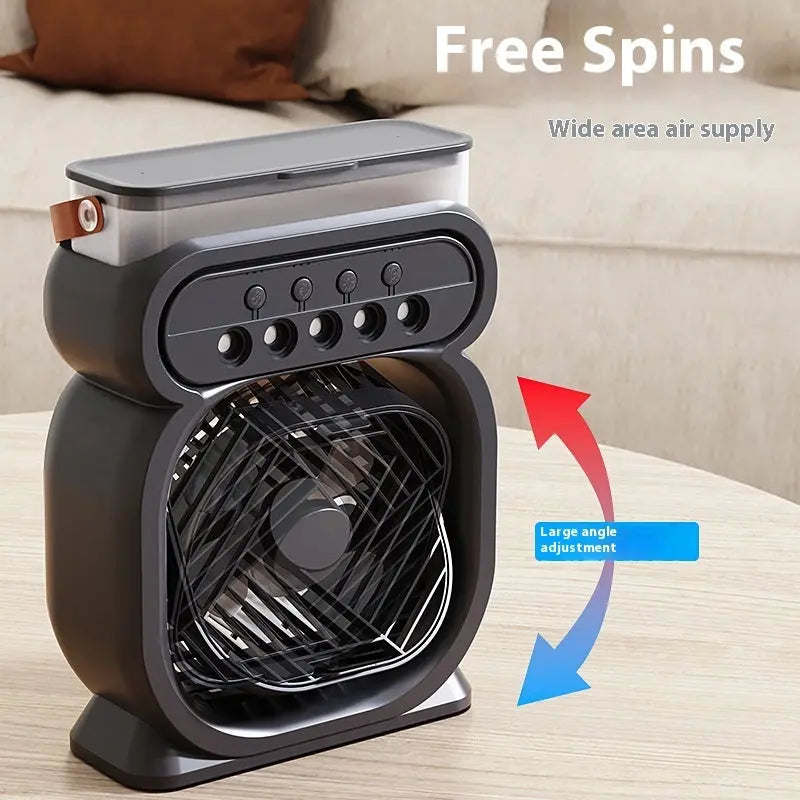 3 In 1 Portable Air Conditioner Evaporative Air Cooler LED Night Lights 3 Speeds Humidifier Fan For Home Office Angel Wishes