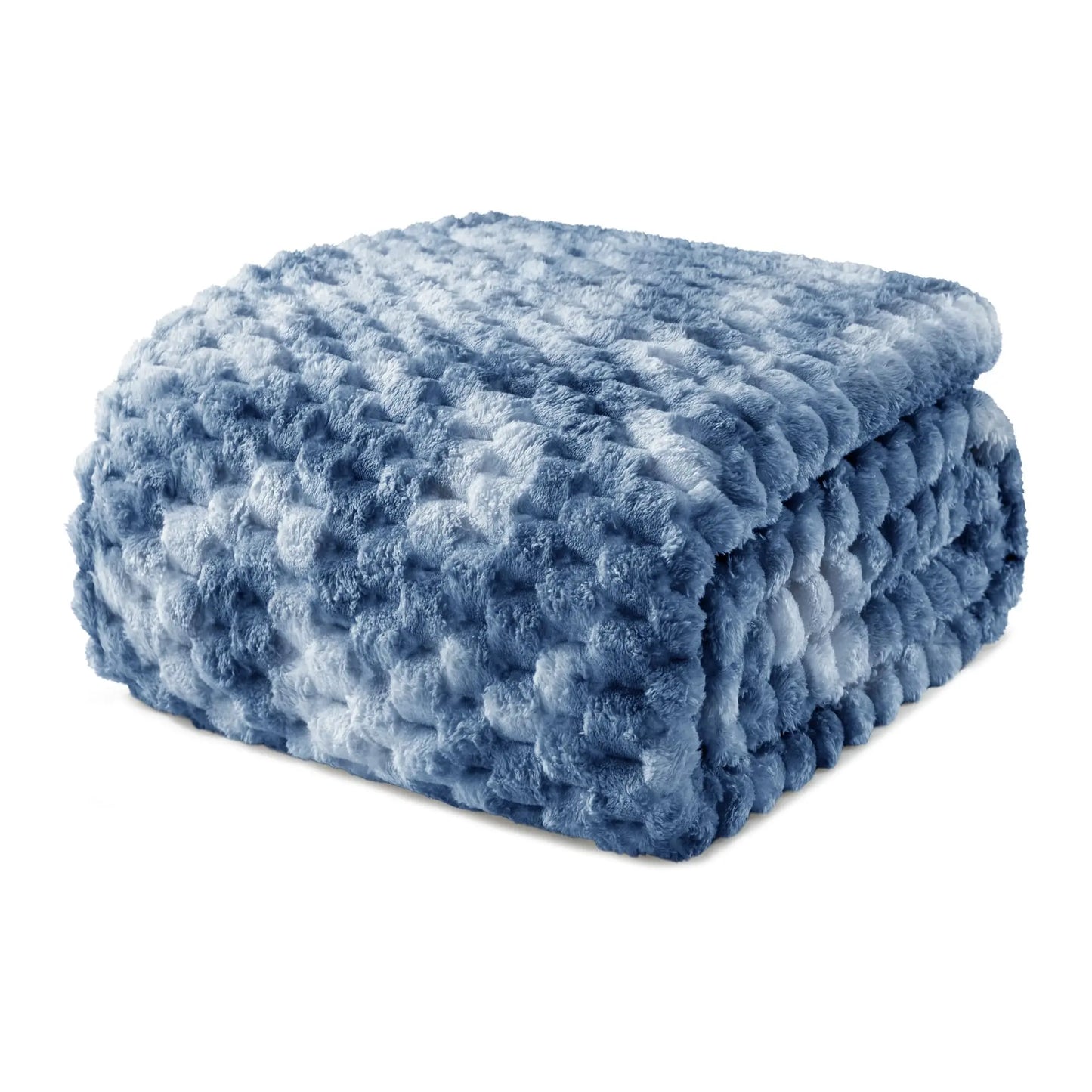 Exclusivo Mezcla Extra Large Soft Fleece Throw Blanket, 127x178 CM Stylish Jacquard Throw Blanket for Couch, Fuzzy Cozy Lightweight for All Season, Ivory Angel Wishes
