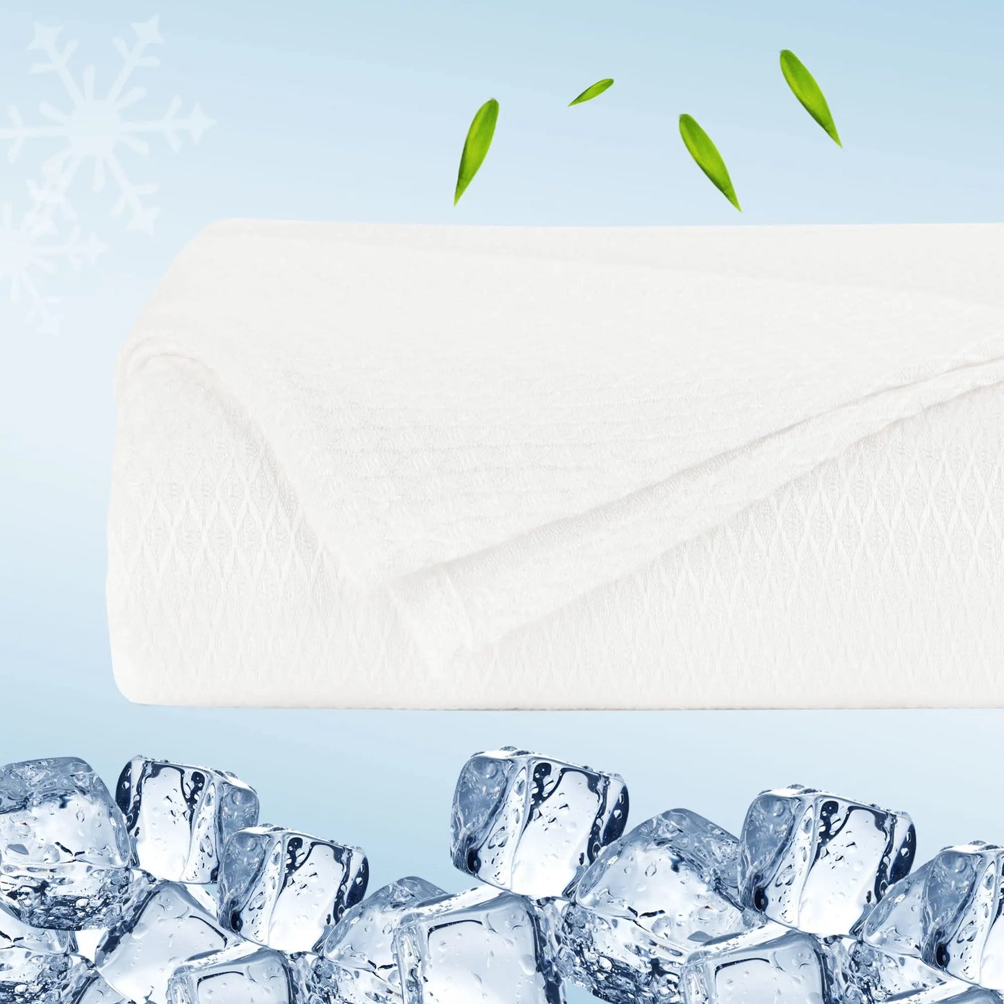 PiccoCasa Cooling Bamboo Blanket All Seasons Breathable for Hot Sleepers, Soft and Lightweight for Bed, Sofa Thin Blanket Summer Keep Cool Light Gray Single 150x200cm Angel Wishes