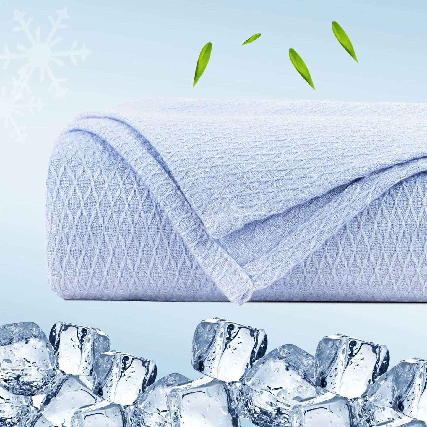 PiccoCasa Cooling Bamboo Blanket All Seasons Breathable for Hot Sleepers, Soft and Lightweight for Bed, Sofa Thin Blanket Summer Keep Cool Light Gray Single 150x200cm Angel Wishes