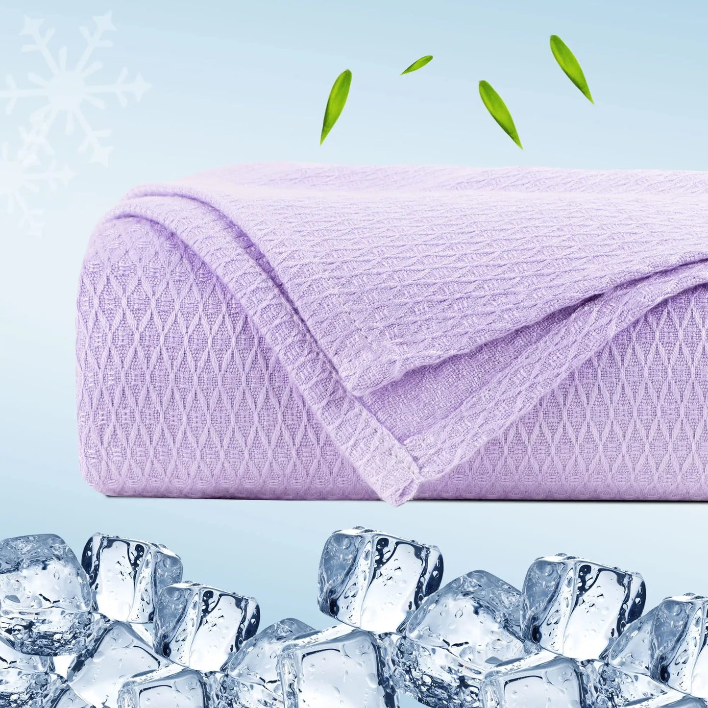 PiccoCasa Cooling Bamboo Blanket All Seasons Breathable for Hot Sleepers, Soft and Lightweight for Bed, Sofa Thin Blanket Summer Keep Cool Light Gray Single 150x200cm Angel Wishes
