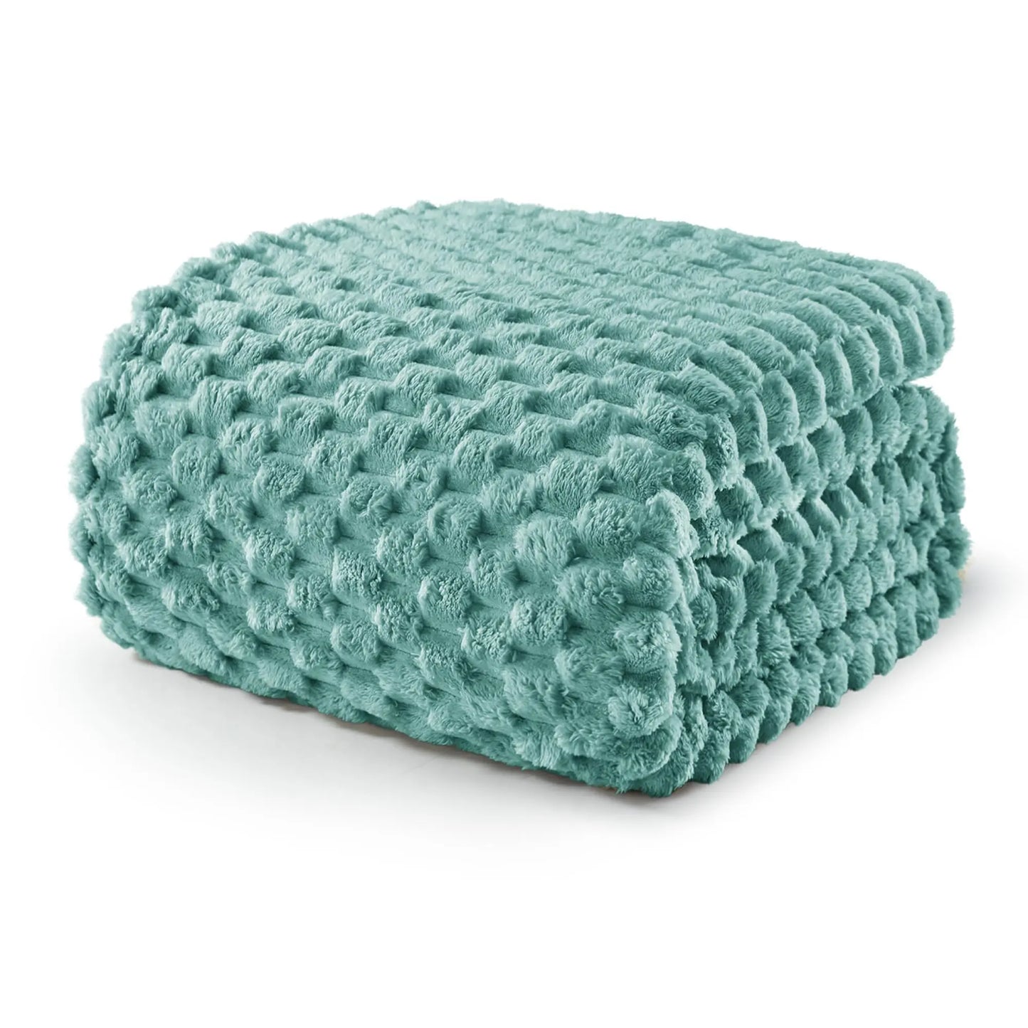 Exclusivo Mezcla Extra Large Soft Fleece Throw Blanket, 127x178 CM Stylish Jacquard Throw Blanket for Couch, Fuzzy Cozy Lightweight for All Season, Ivory Angel Wishes