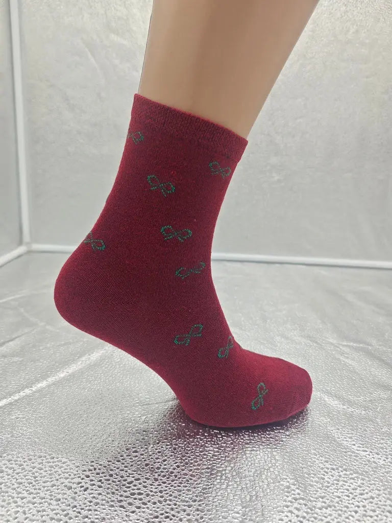 Set Of 6 12 Or 24 Pairs Womens Colorful Bow Socks Angel Wishes