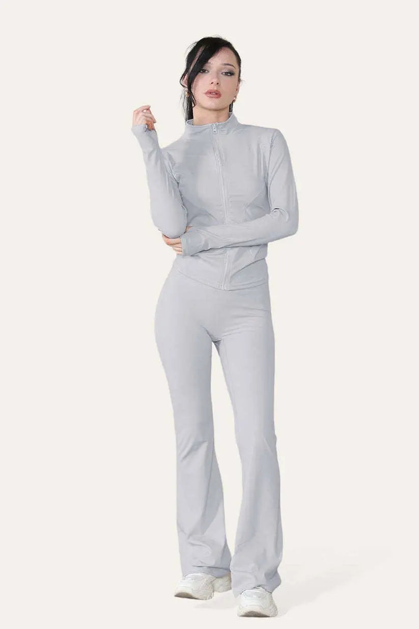 Fitted Activewear Lightweight Top Zip Up Workout - Angel Wishes