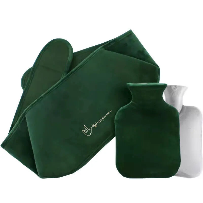 Hot Water Bottle Bag Belt Rubber Warm Plush Pouch Waist Cover Belt Angel Wishes