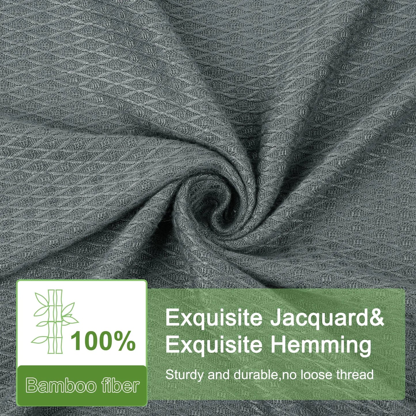 PiccoCasa Cooling Bamboo Blanket All Seasons Breathable for Hot Sleepers, Soft and Lightweight for Bed, Sofa Thin Blanket Summer Keep Cool Light Gray Single 150x200cm Angel Wishes