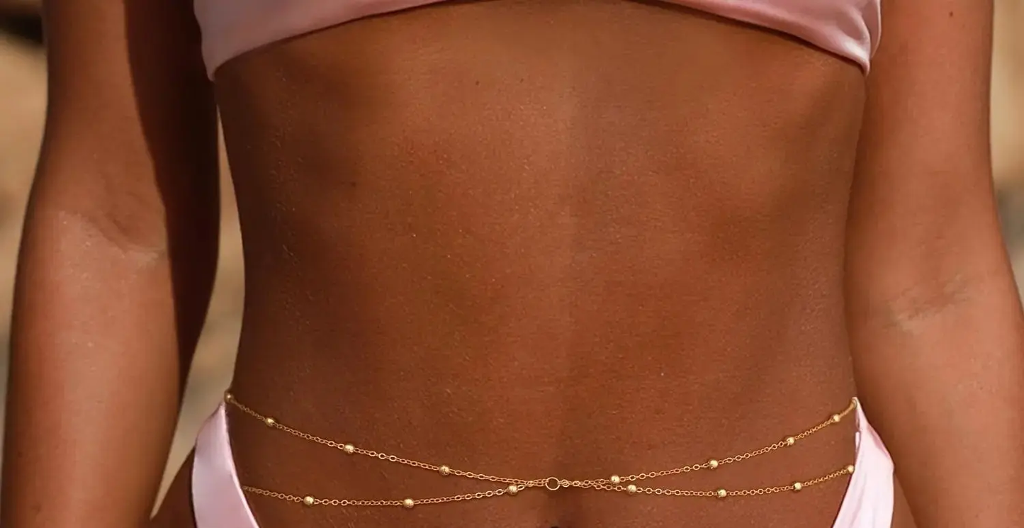 Fashion Waist Double-layer Beads Chain Angel Wishes