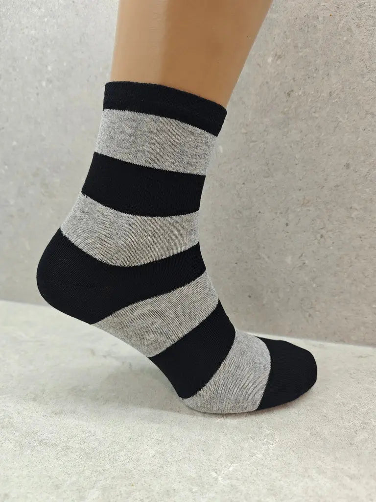 Womens Colourful Striped Socks Pack Of 6 12 24 Pairs Angel Wishes