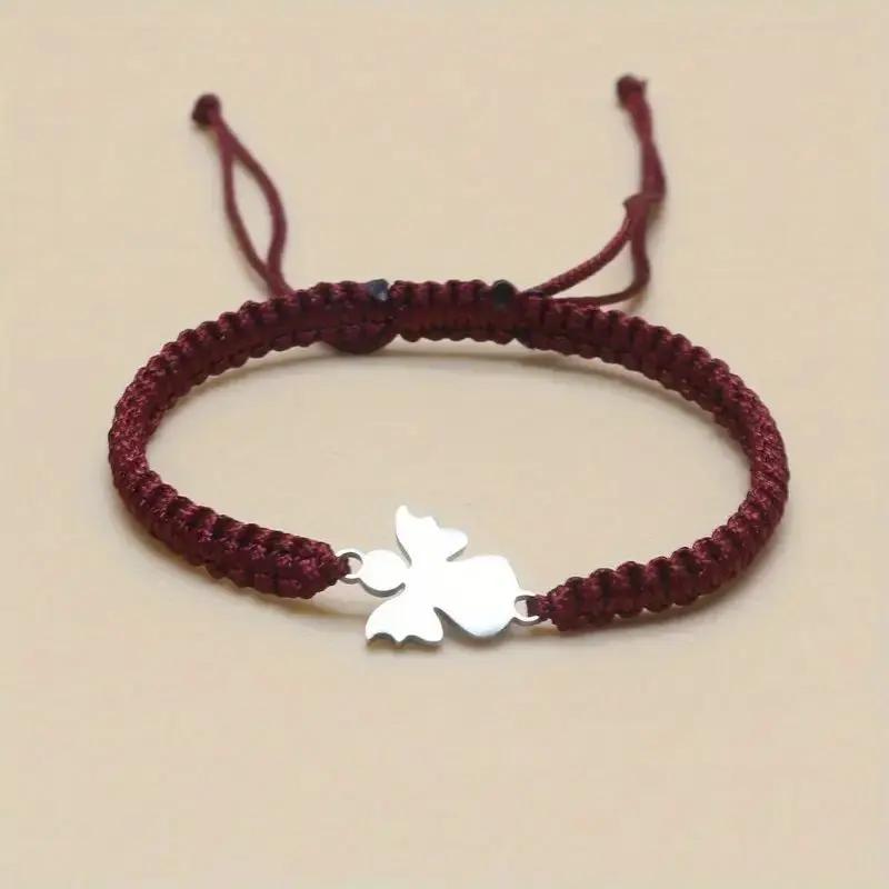 Cute Stainless Steel Hand-woven Angel Bracelet Angel Wishes