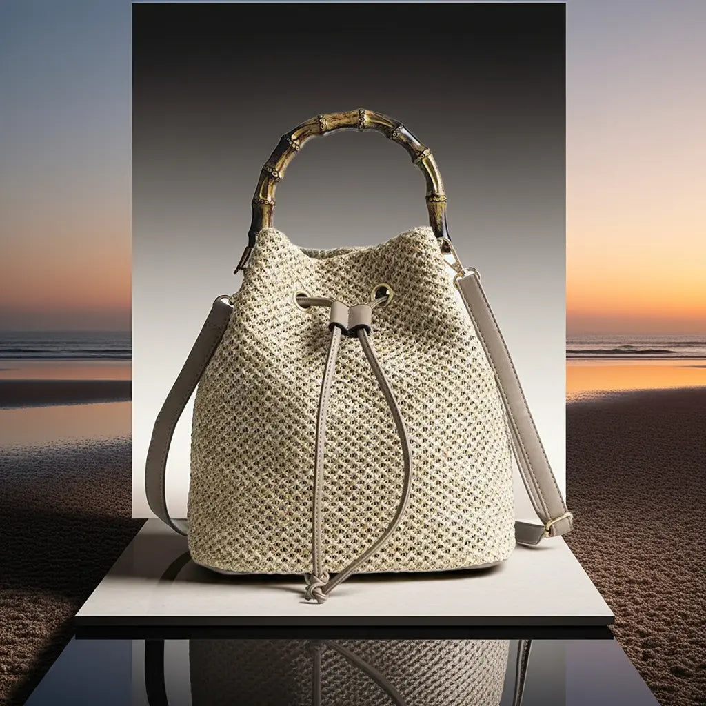 Bamboo Bucket Bag Angel Wishes