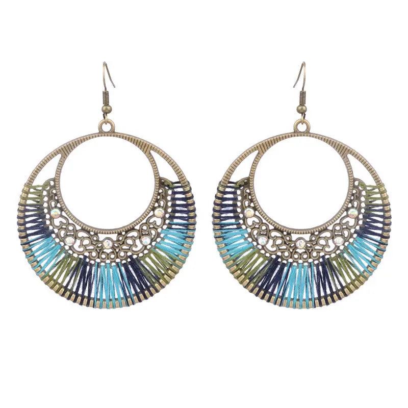 Handmade Woven Hollowed Earrings Angel Wishes