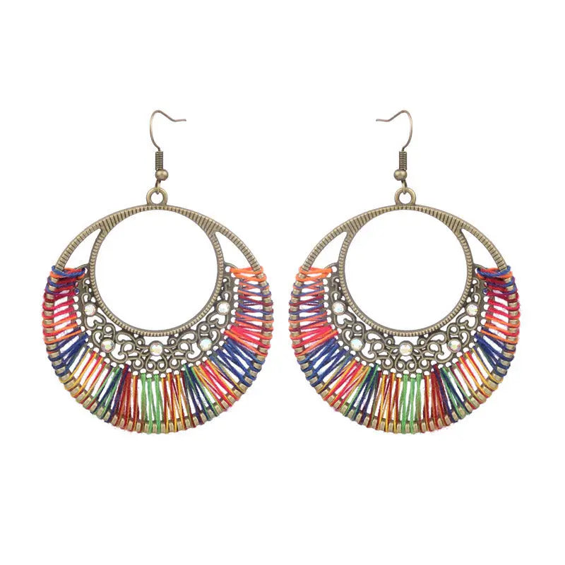 Handmade Woven Hollowed Earrings Angel Wishes