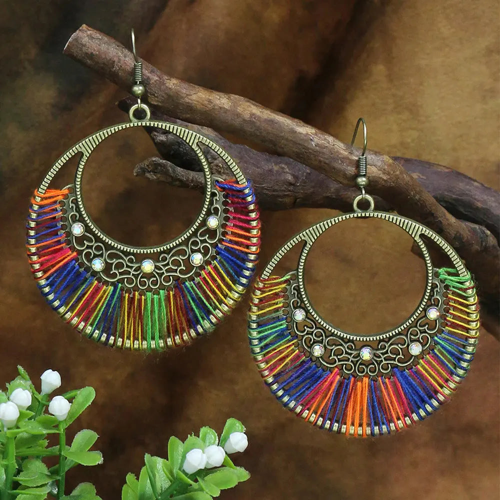 Handmade Woven Hollowed Earrings Angel Wishes