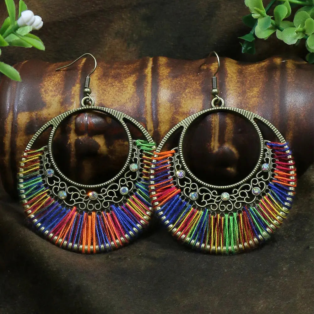 Handmade Woven Hollowed Earrings Angel Wishes