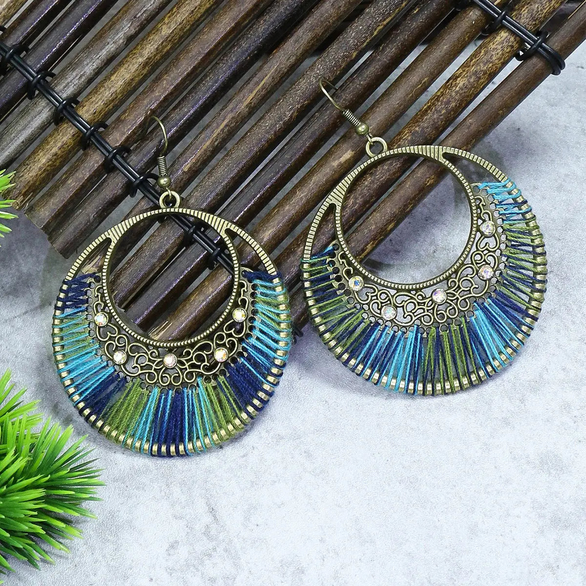 Handmade Woven Hollowed Earrings Angel Wishes