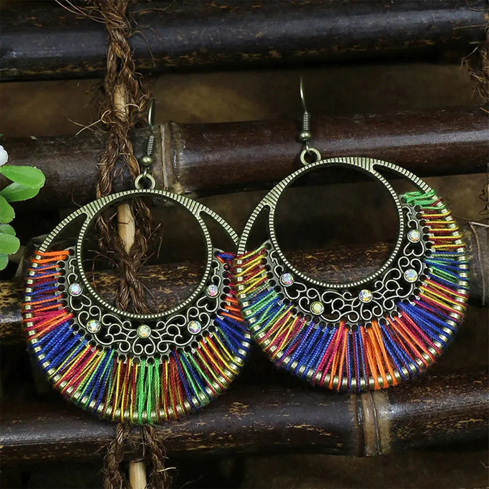 Handmade Woven Hollowed Earrings Angel Wishes