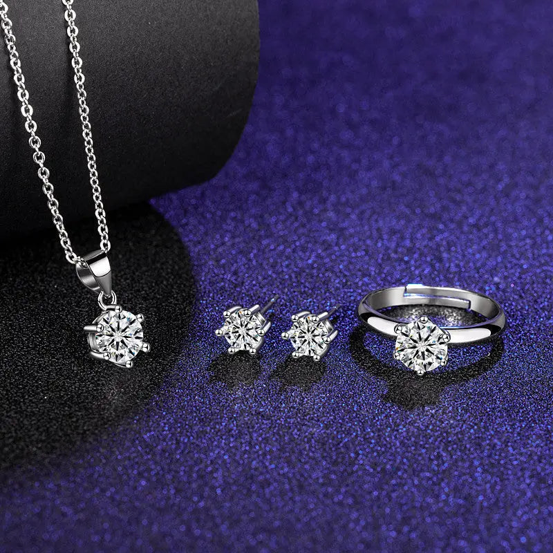 Moissanite jewelry set Angel Wishes
