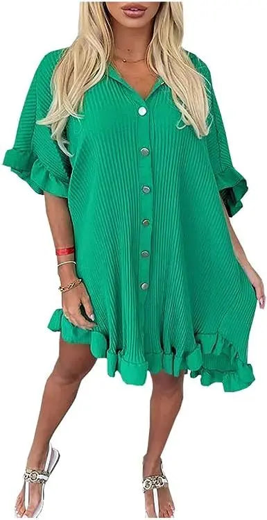 Trendy Ladies Pleated Dress Angel Wishes