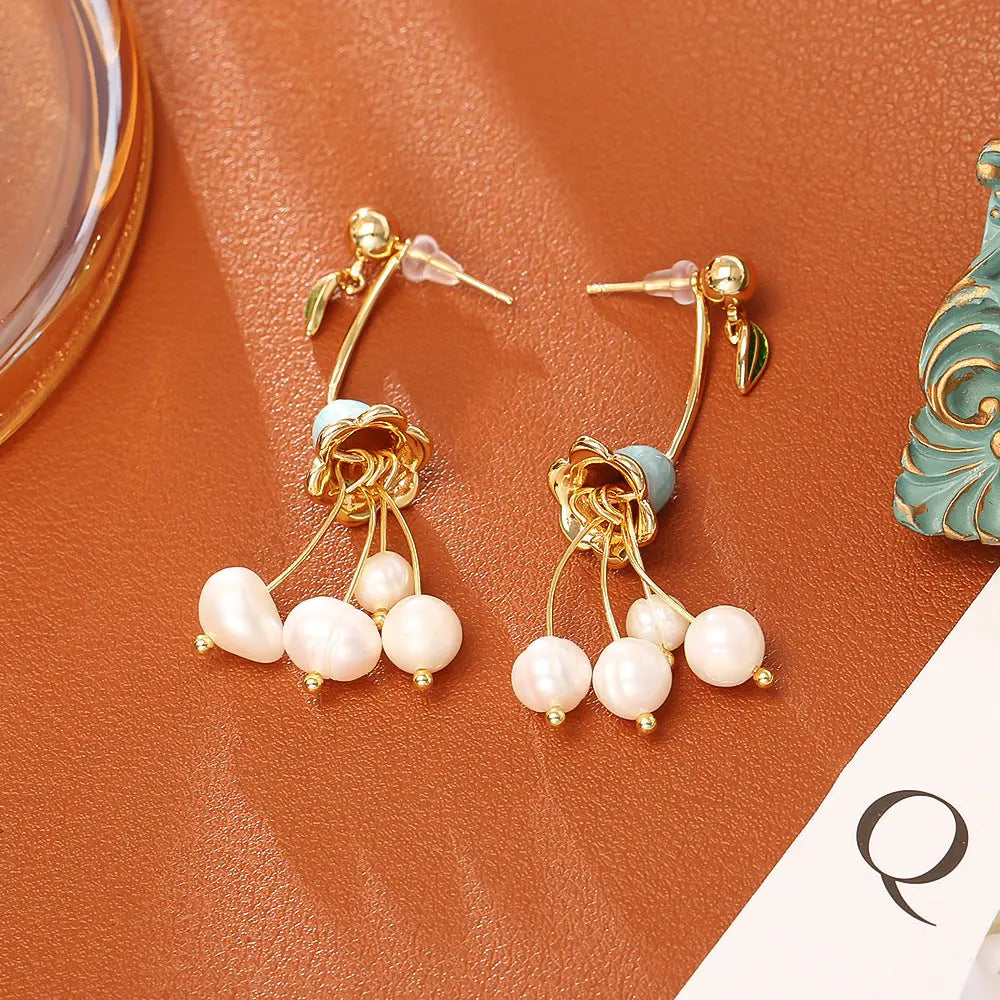 Natural Baroque Pearl Earrings Angel Wishes