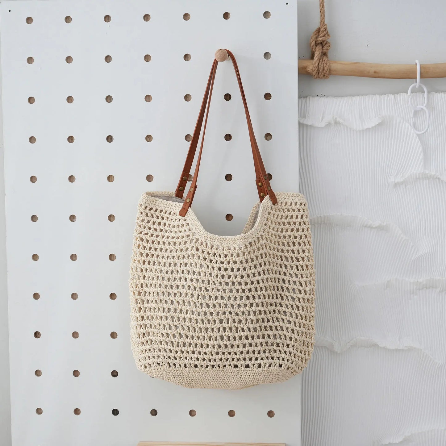 Boho Straw handbag Angel Wishes