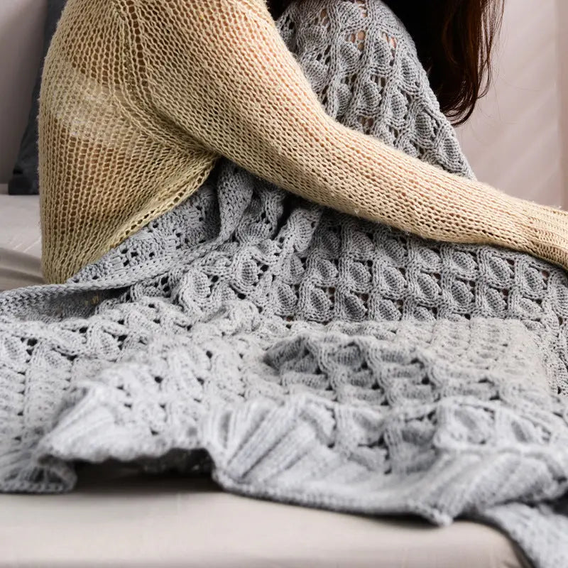 Knitted Soft Knitted Blankets Decoration Home Blankets Angel Wishes