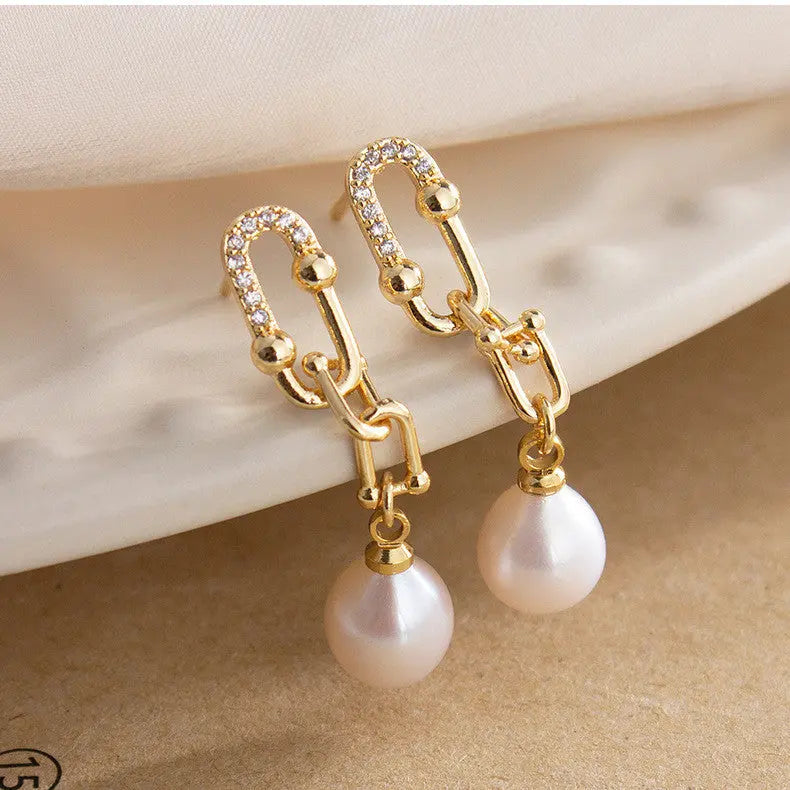 Unique Pearl Earrings Angel Wishes