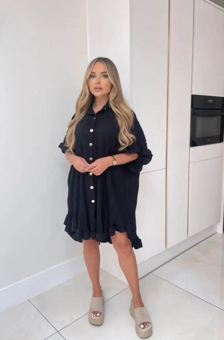 Trendy Ladies Pleated Dress Angel Wishes