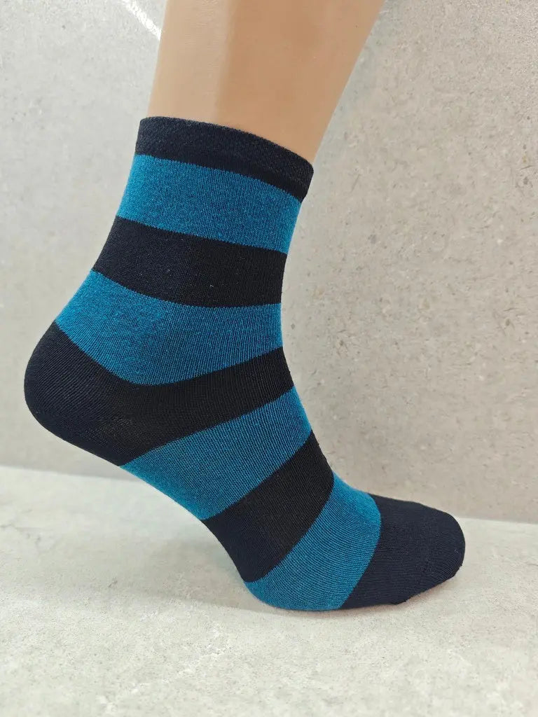 Womens Colourful Striped Socks Pack Of 6 12 24 Pairs Angel Wishes