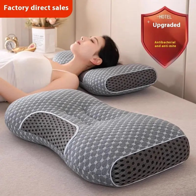 SPA Massage Neck Pillow Non-collapse Knitted Cotton Pillow Core Angel Wishes