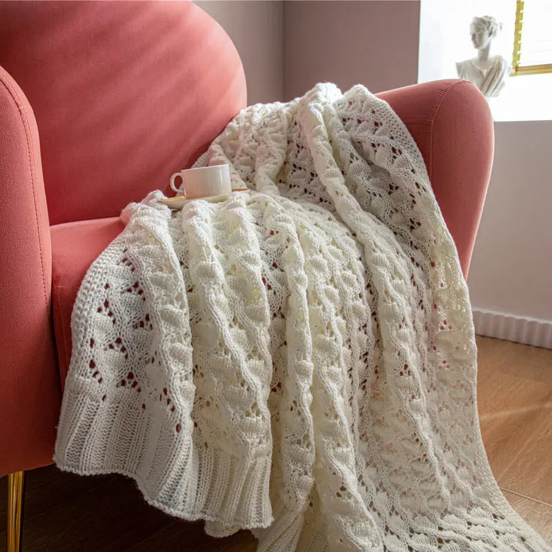 Knitted Soft Knitted Blankets Decoration Home Blankets Angel Wishes