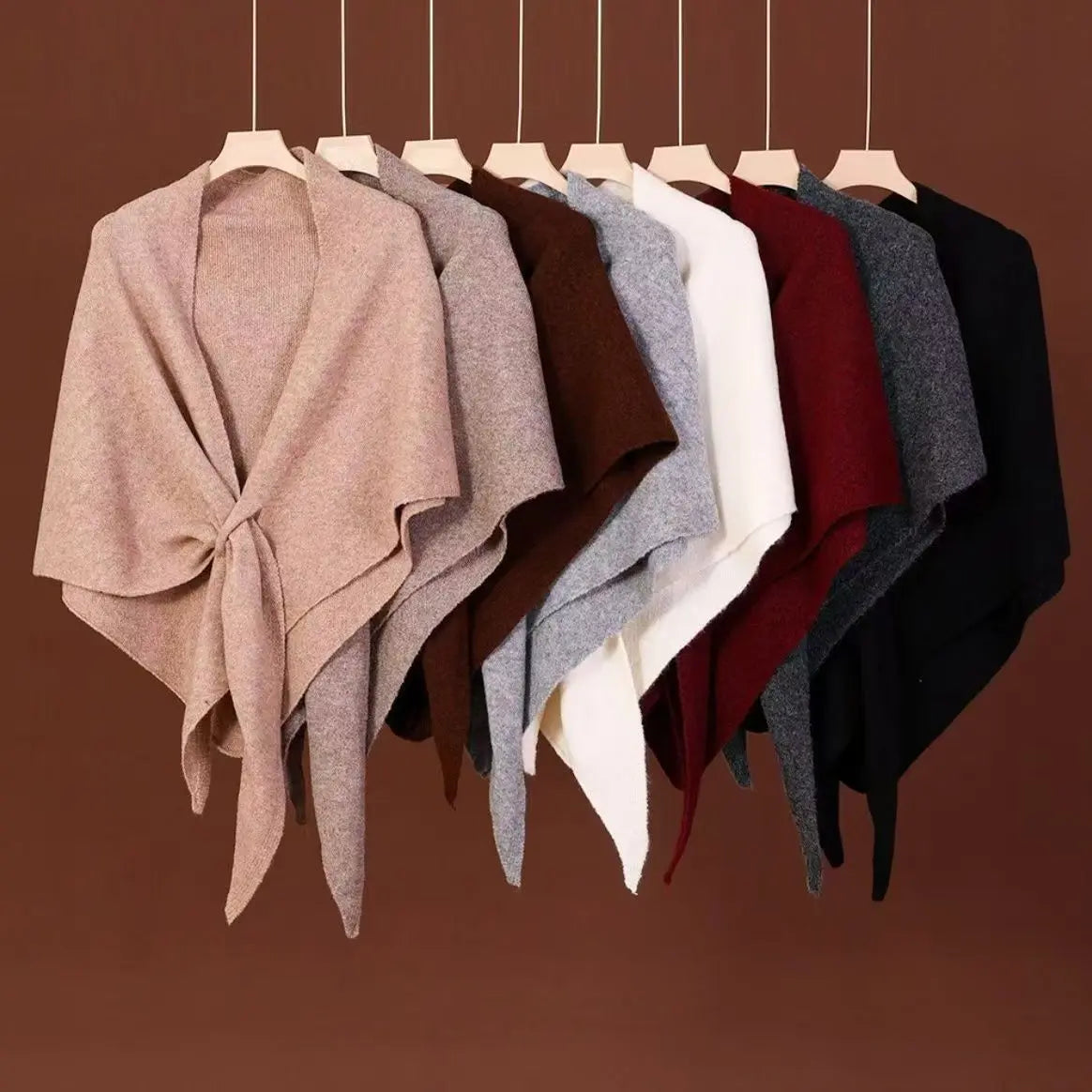 Wool Knitted Triangle Shawl Fashionable Warm Scarf Angel Wishes