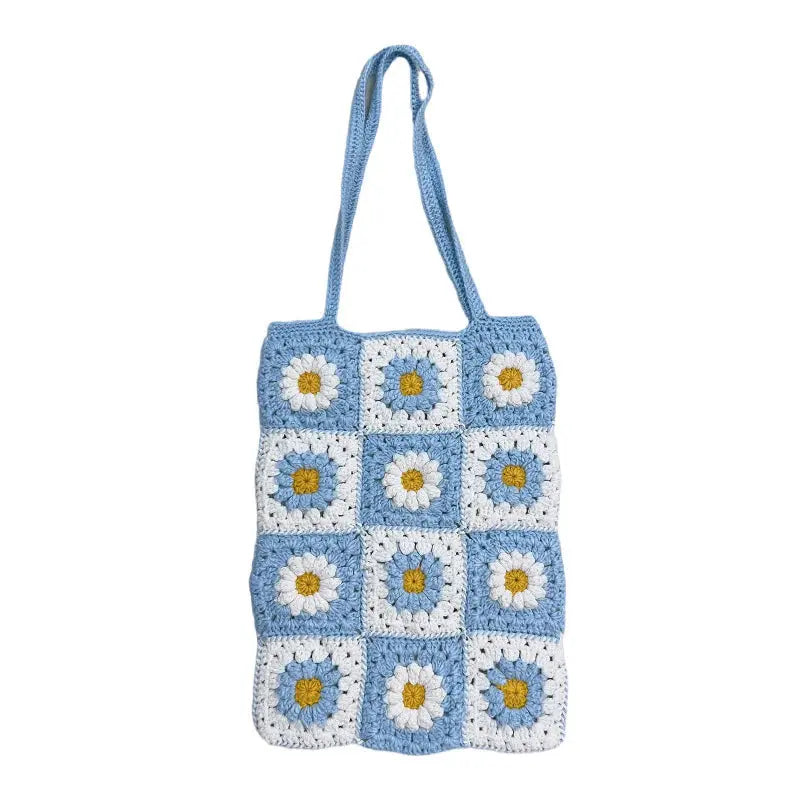 Crochet Bag with Small Flowers Angel Wishes