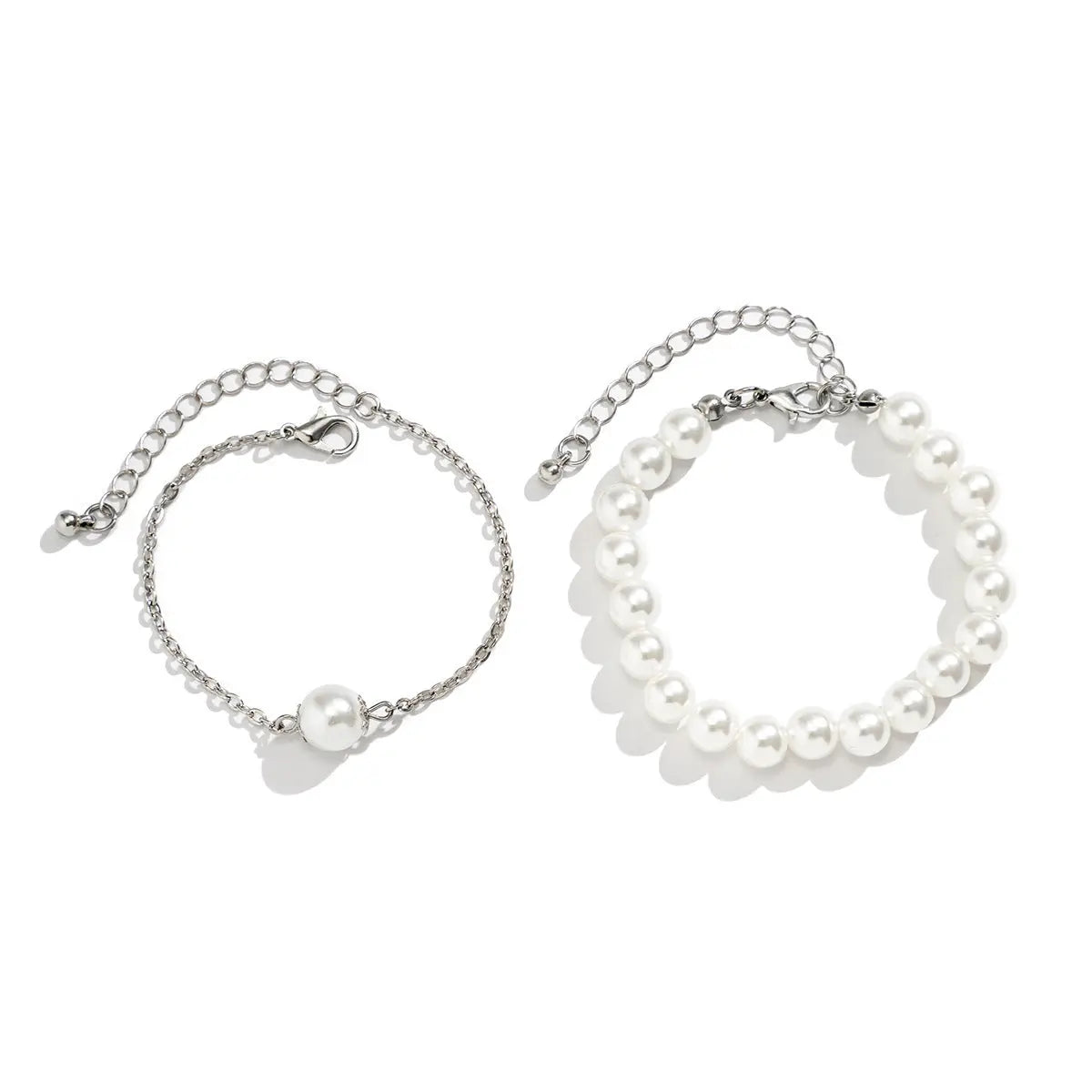 Fashion Hand Stringed Pearls Bracelet Two-piece Set Angel Wishes