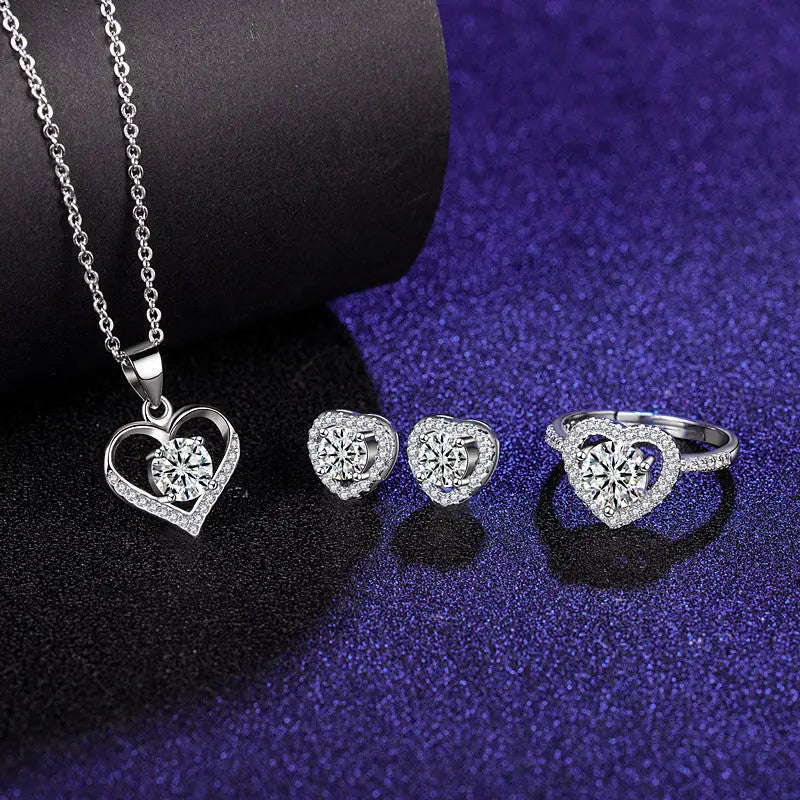 Moissanite jewelry set Angel Wishes