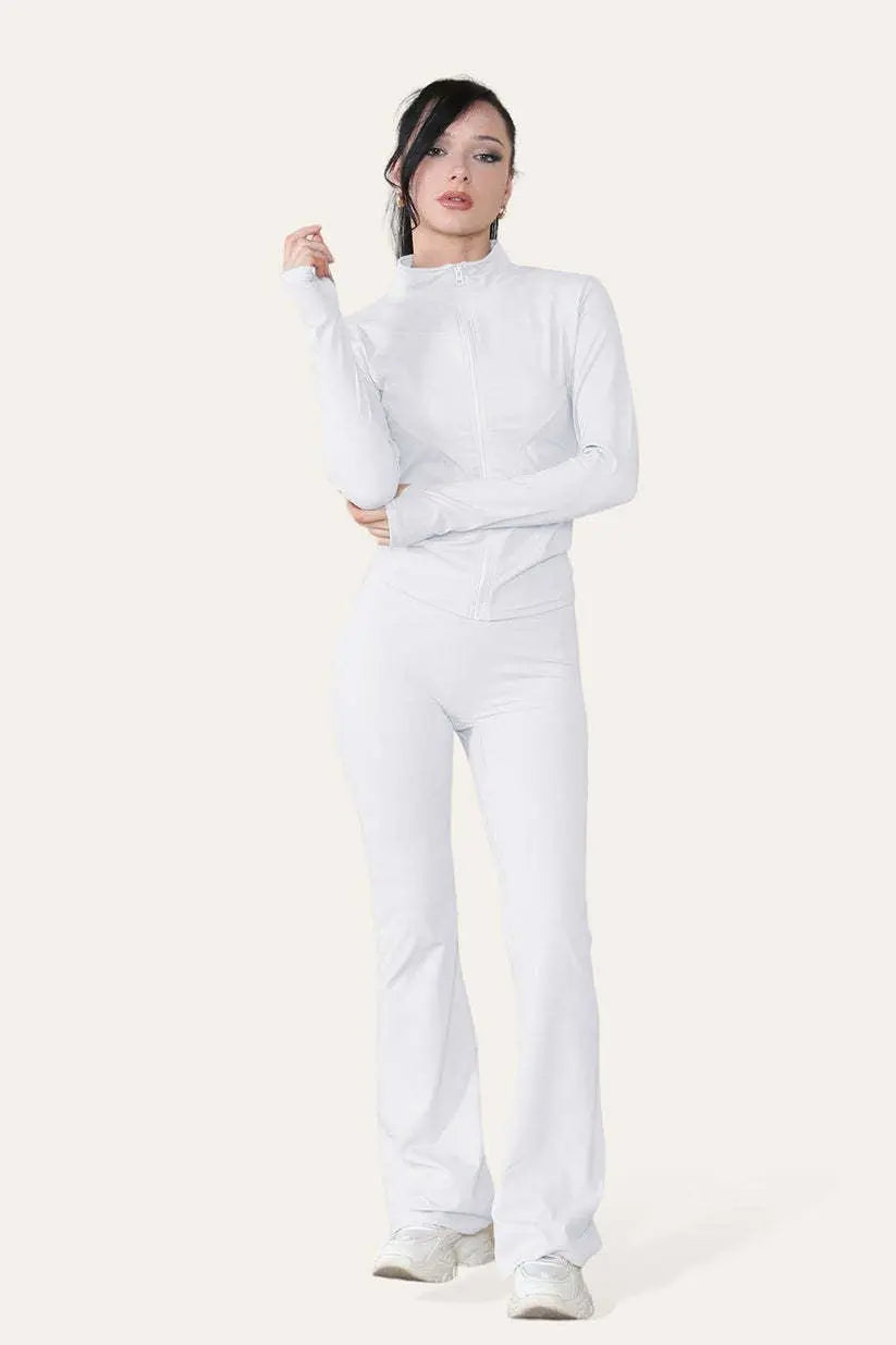 Fitted Activewear Lightweight Top Zip Up Workout - Angel Wishes