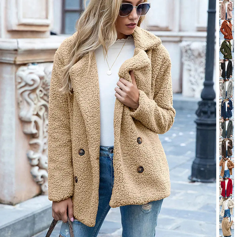 Loose Lapel Fluffy Coat Outwear For Women Angel Wishes