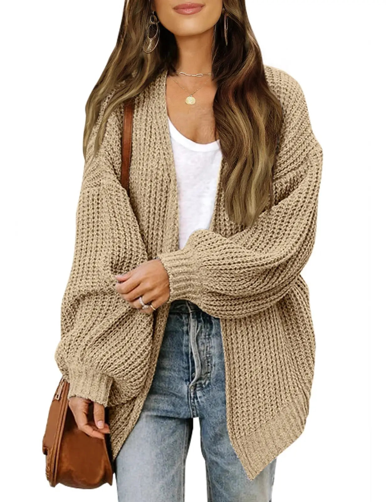 Loose Knitted warm Cardigan Angel Wishes