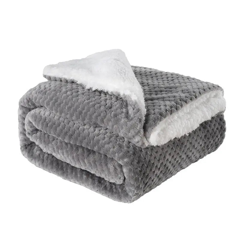Thickened Flannel Lamb Wool Composite Double Blanket Leisure Blanket Gift Blanket Angel Wishes
