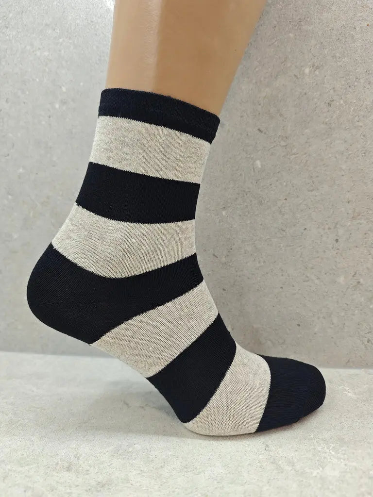 Womens Colourful Striped Socks Pack Of 6 12 24 Pairs Angel Wishes